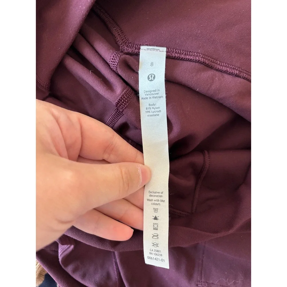 lululemon Align High-Rise Burgundy Maroon Athleisure Lounge Jogger Size 8
